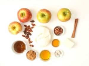 Ingredients for Apple Pecan Danish Pastry Tart Recipe